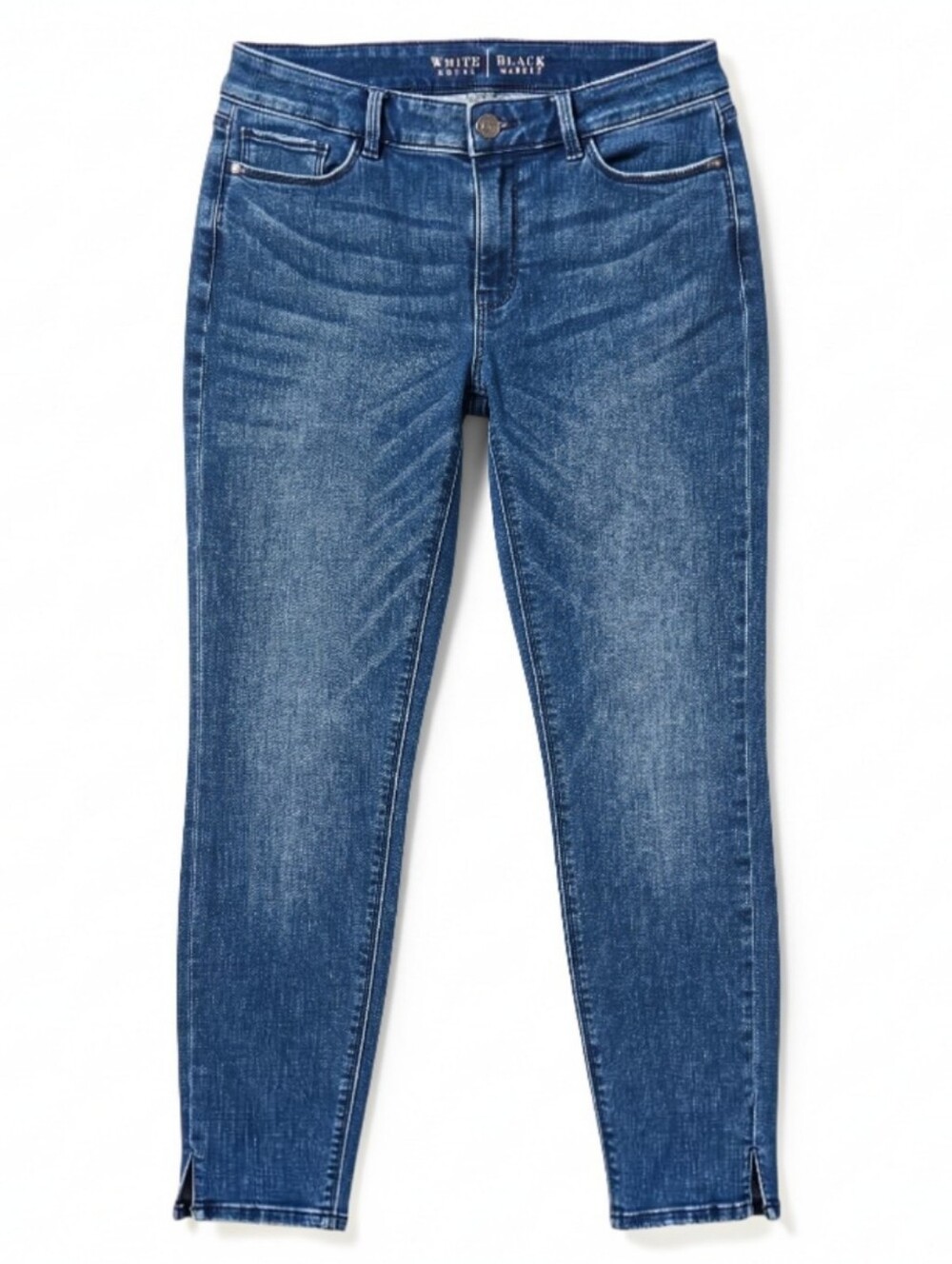 White House Black Market Washed Blue Ankle Skinny Jeans